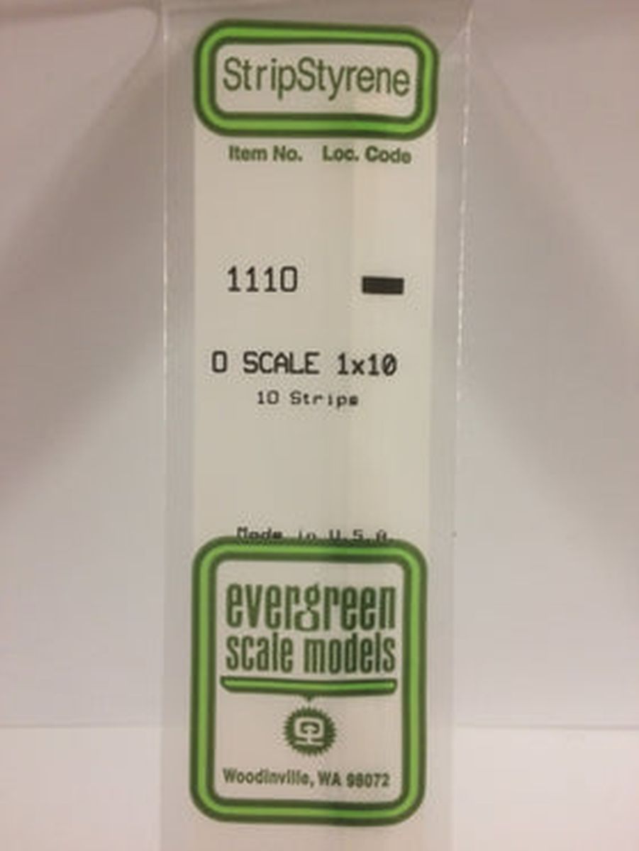Evergreen Plastic 1110 O-Strips 1 x 10 (10)