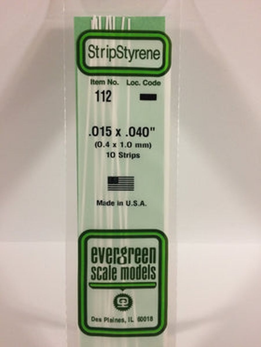 Evergreen Plastic 112 .015 x .040 (10)