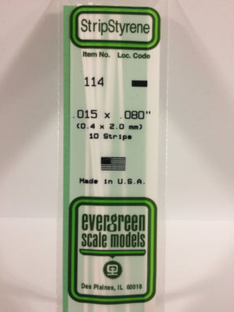 Evergreen Plastic 114 .015 x .080 (10)