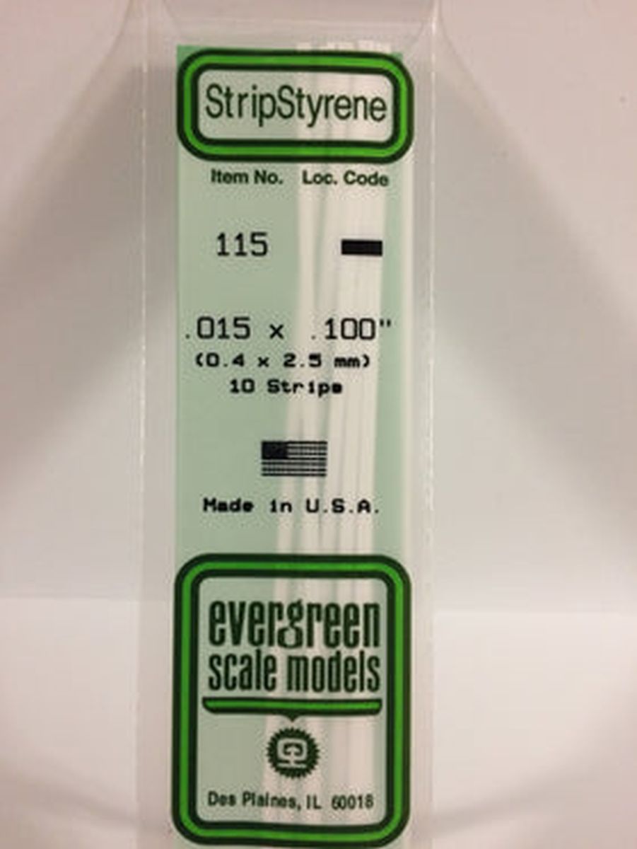 Evergreen Plastic 115 .015 x .100 (10)
