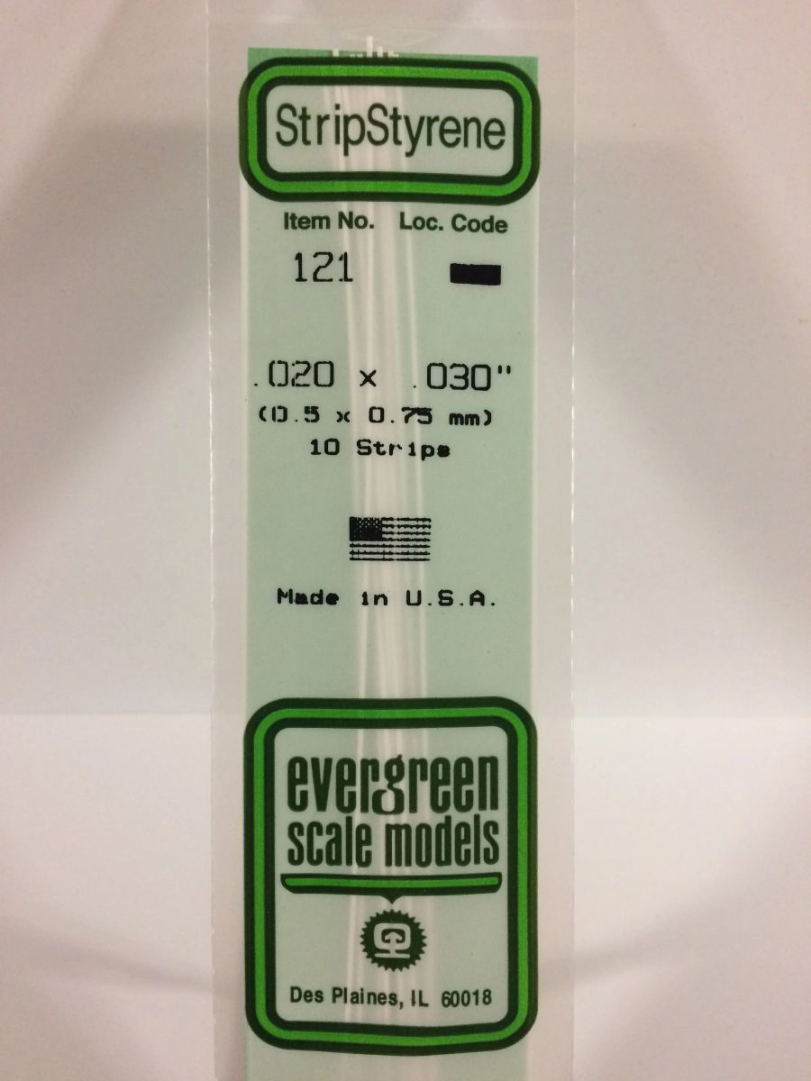 Evergreen Plastic 121 .020 x .030 (10)