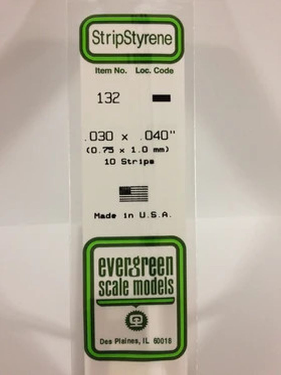 Evergreen Plastic 132 .030 x .040 (10)