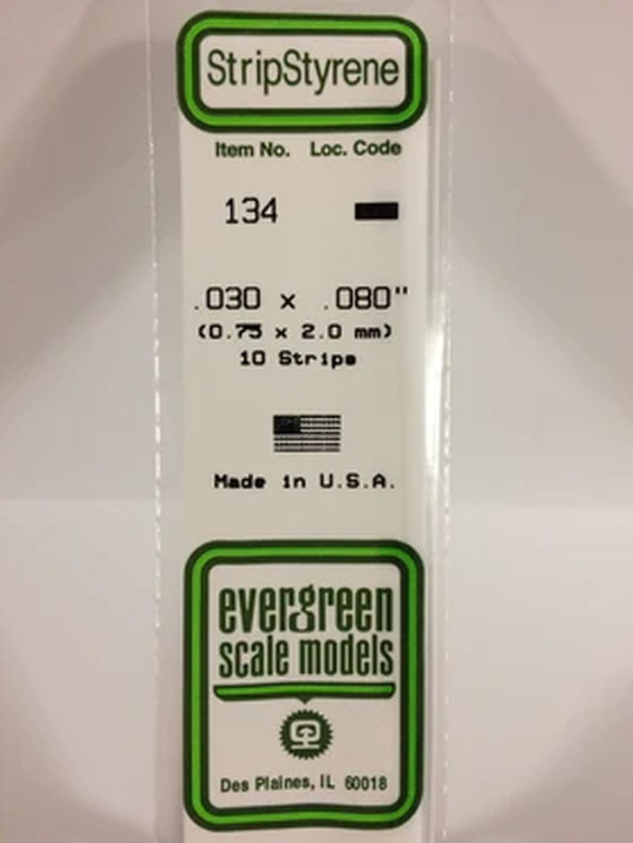Evergreen Plastic 134 .030 x .080 (10)