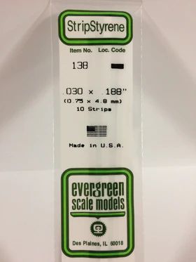 Evergreen Plastic 138 .030 x .188 (10)
