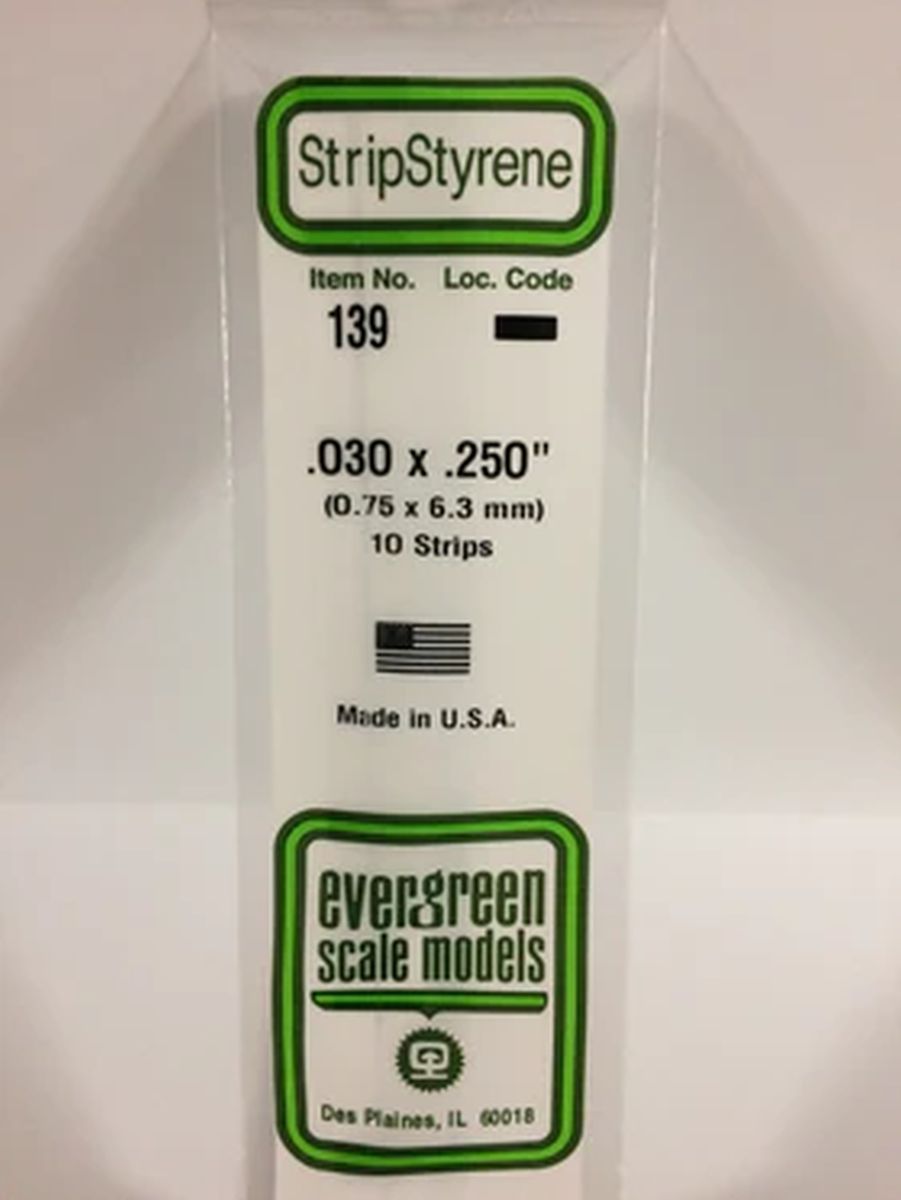 Evergreen Plastic 139 .030 x .250 (10)