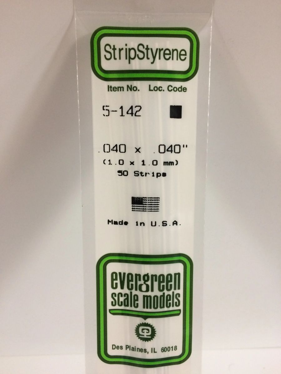 Evergreen Plastic 142 .040 x .040 (10)