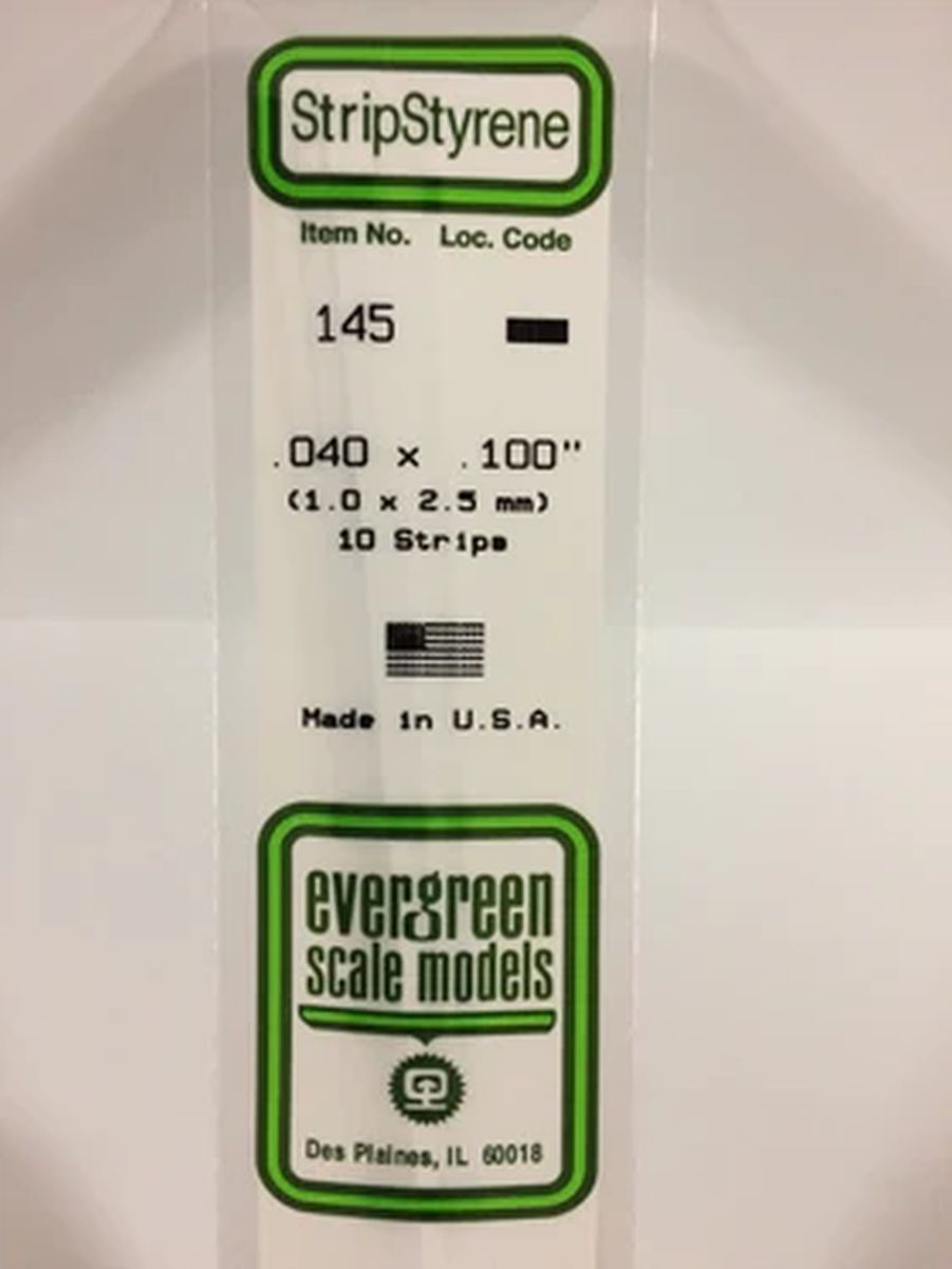 Evergreen Plastic 145 .040 x .100 (10)