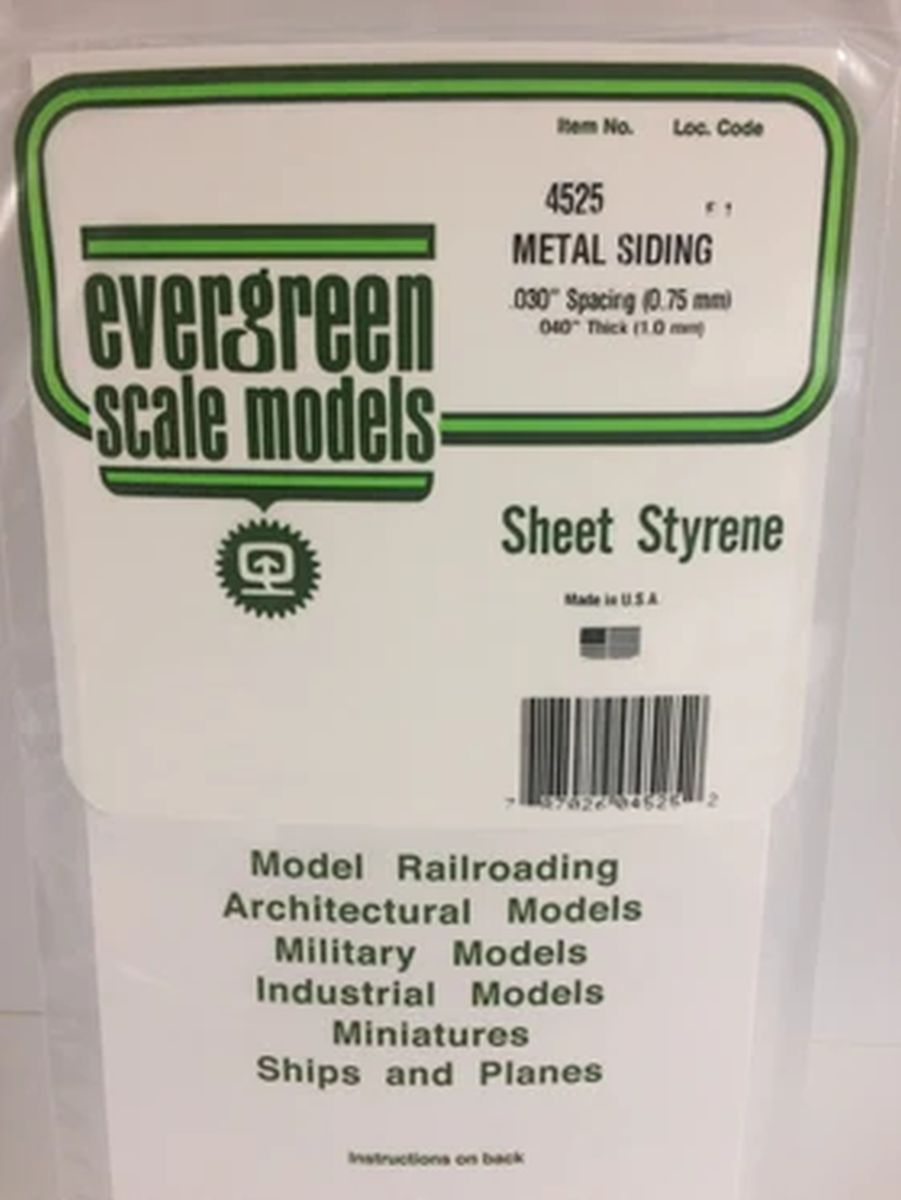 Evergreen Plastic 14525 Metal Siding .030  12³x24³