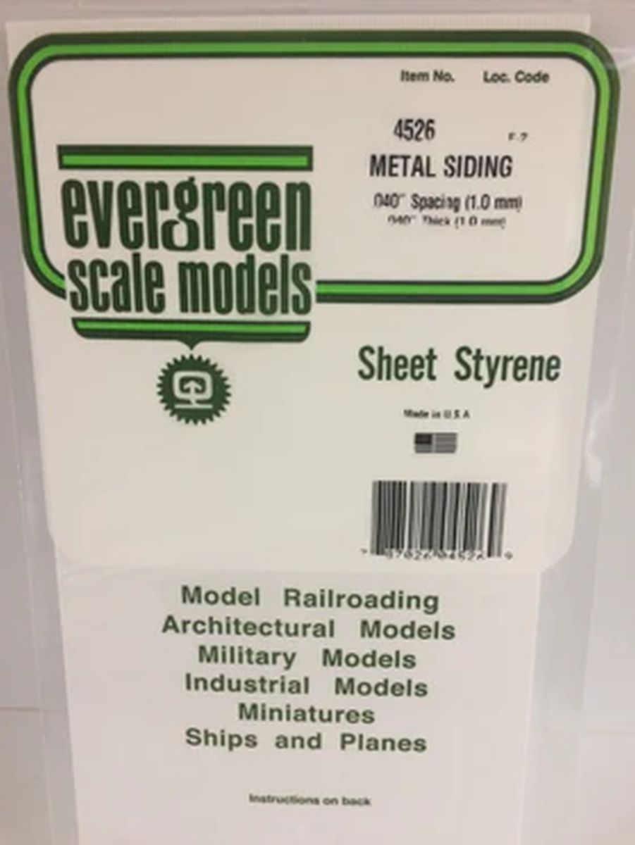 Evergreen Plastic 14526 Metal Siding .040  12³x24³