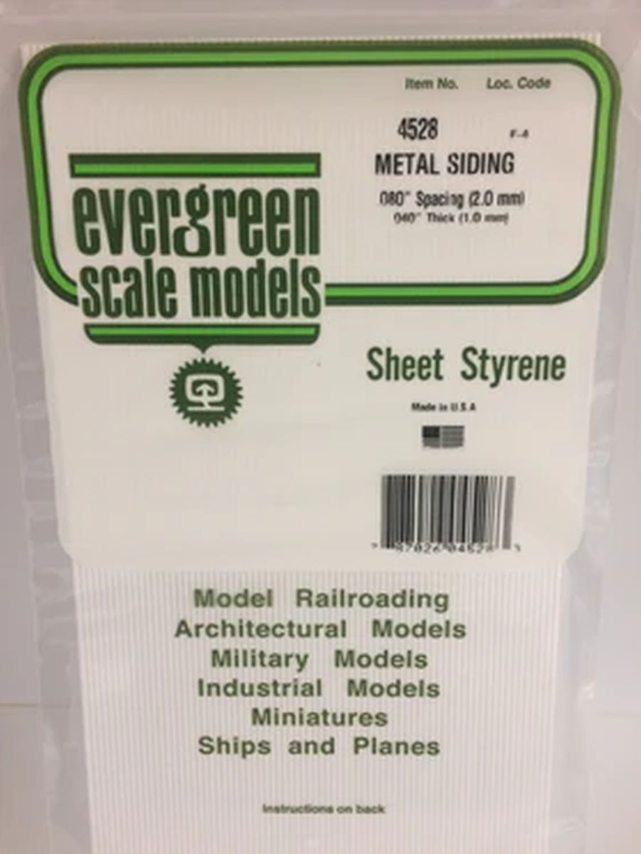 Evergreen Plastic 14528 Metal Siding .080  12³x24³