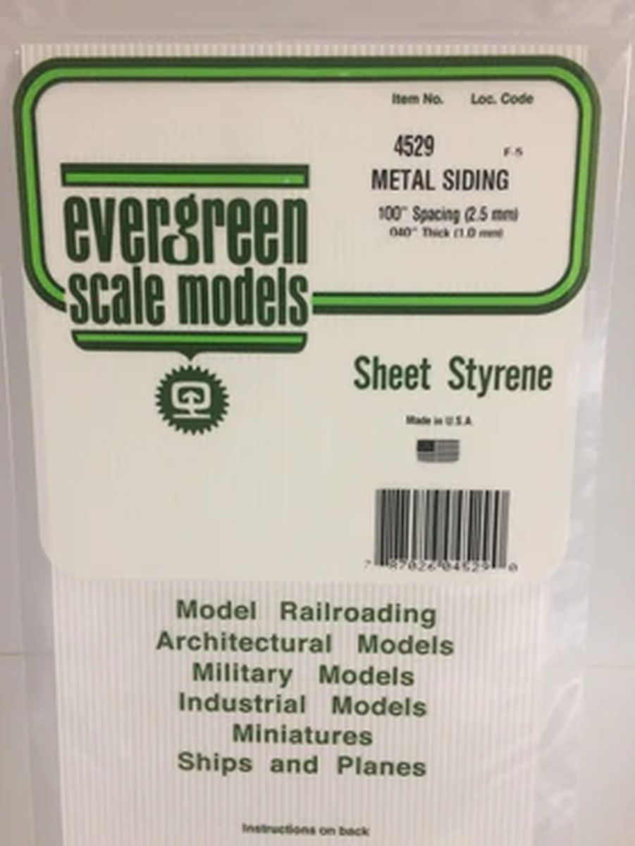 Evergreen Plastic 14529 Metal Siding .100  12³x24³