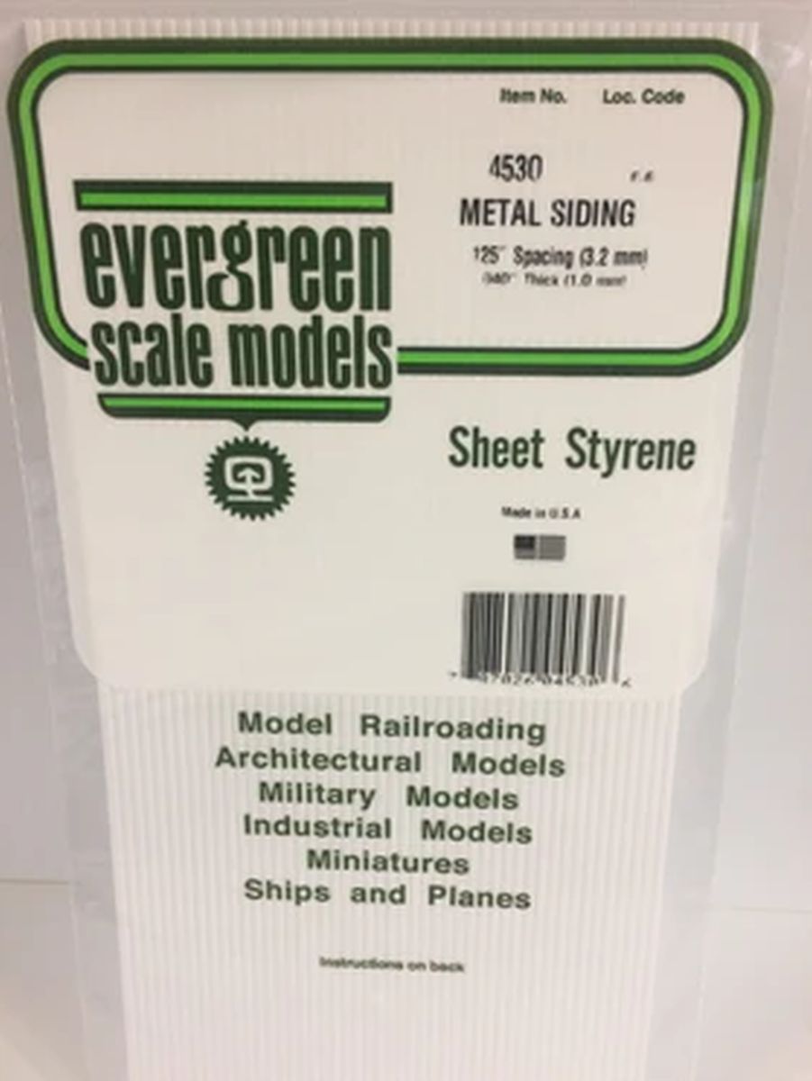 Evergreen Plastic 14530 Metal Siding .125  12³x24³