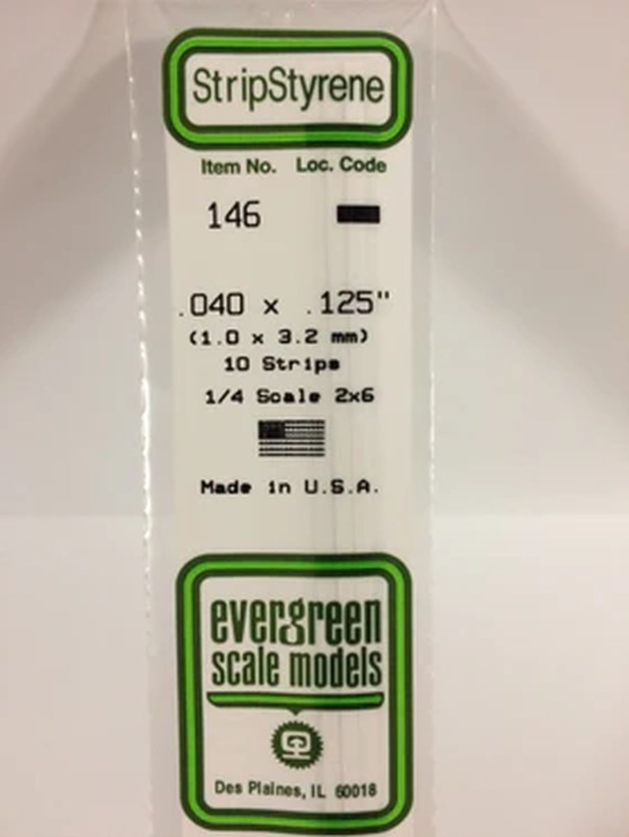 Evergreen Plastic 146 .040 x .125 (10)