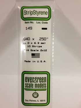 Evergreen Plastic 149 .040 x .250 (10)