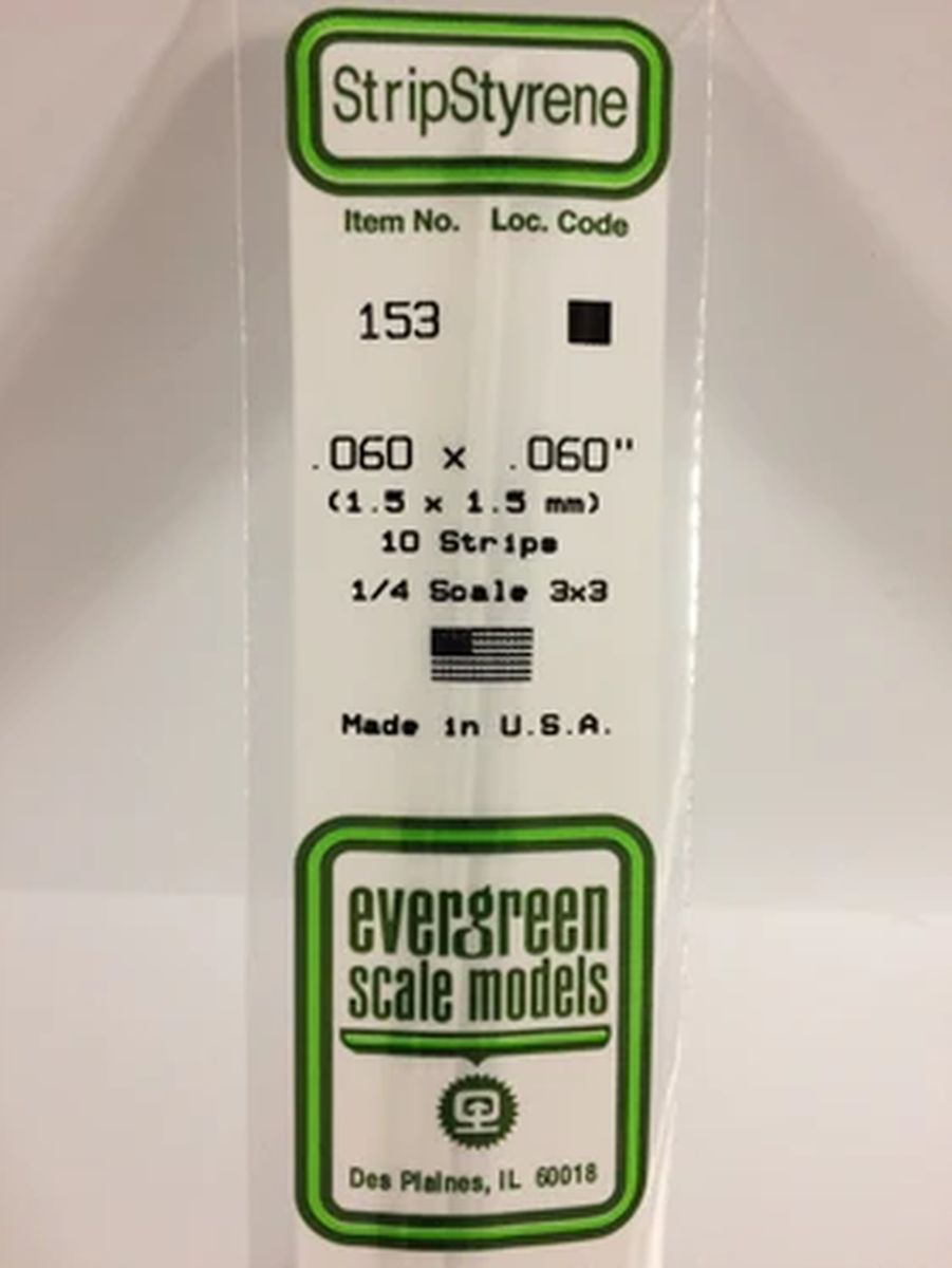 Evergreen Plastic 153 .060 x .060 (10)