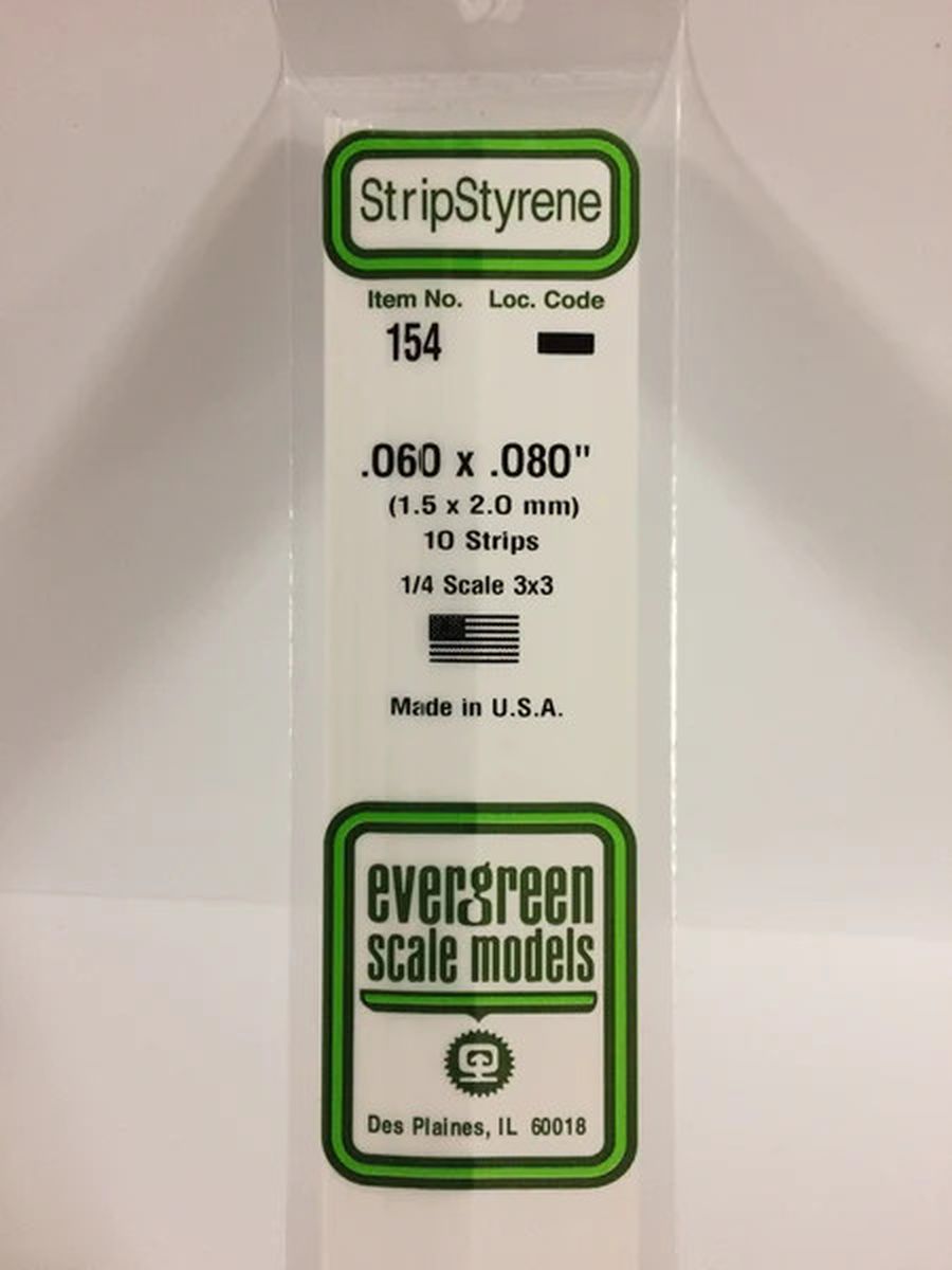 Evergreen Plastic 154 .060 x .080 (10)