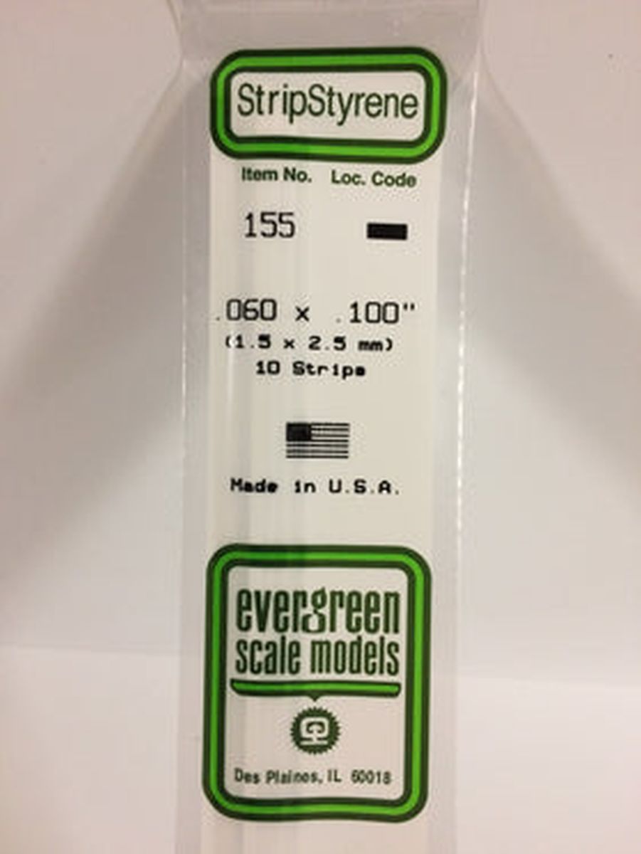Evergreen Plastic 155 .060 x .100 (10)