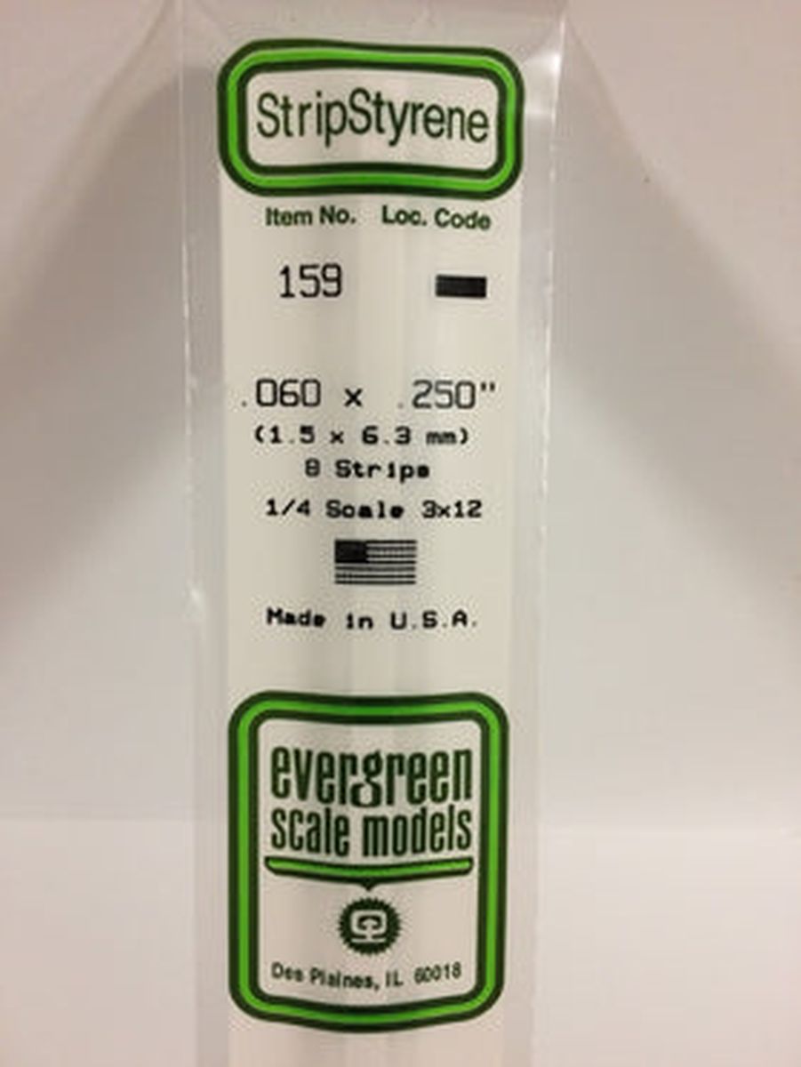 Evergreen Plastic 159 .060 x .250 (8)
