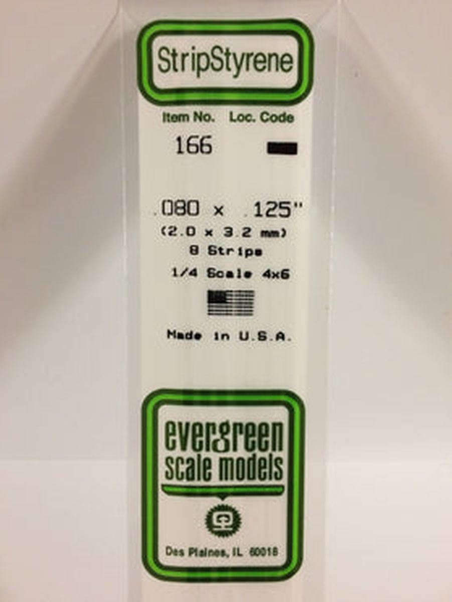Evergreen Plastic 166 .080 x .125 (8)