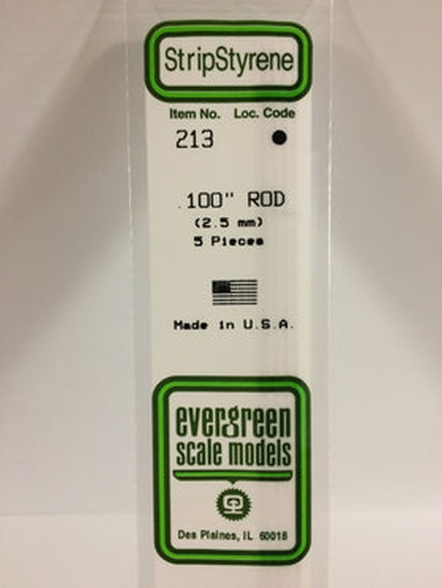 Evergreen Plastic 213 .100  Rod (2)