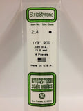 Evergreen Plastic 214 .125  Rod 1/8  (4)
