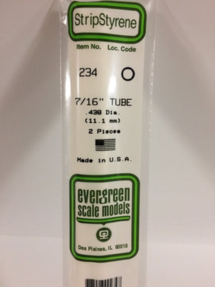 Evergreen Plastic 234 .438  Tube 7/16  (2)