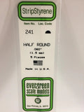 Evergreen Plastic 241 .060  Half Round (5)