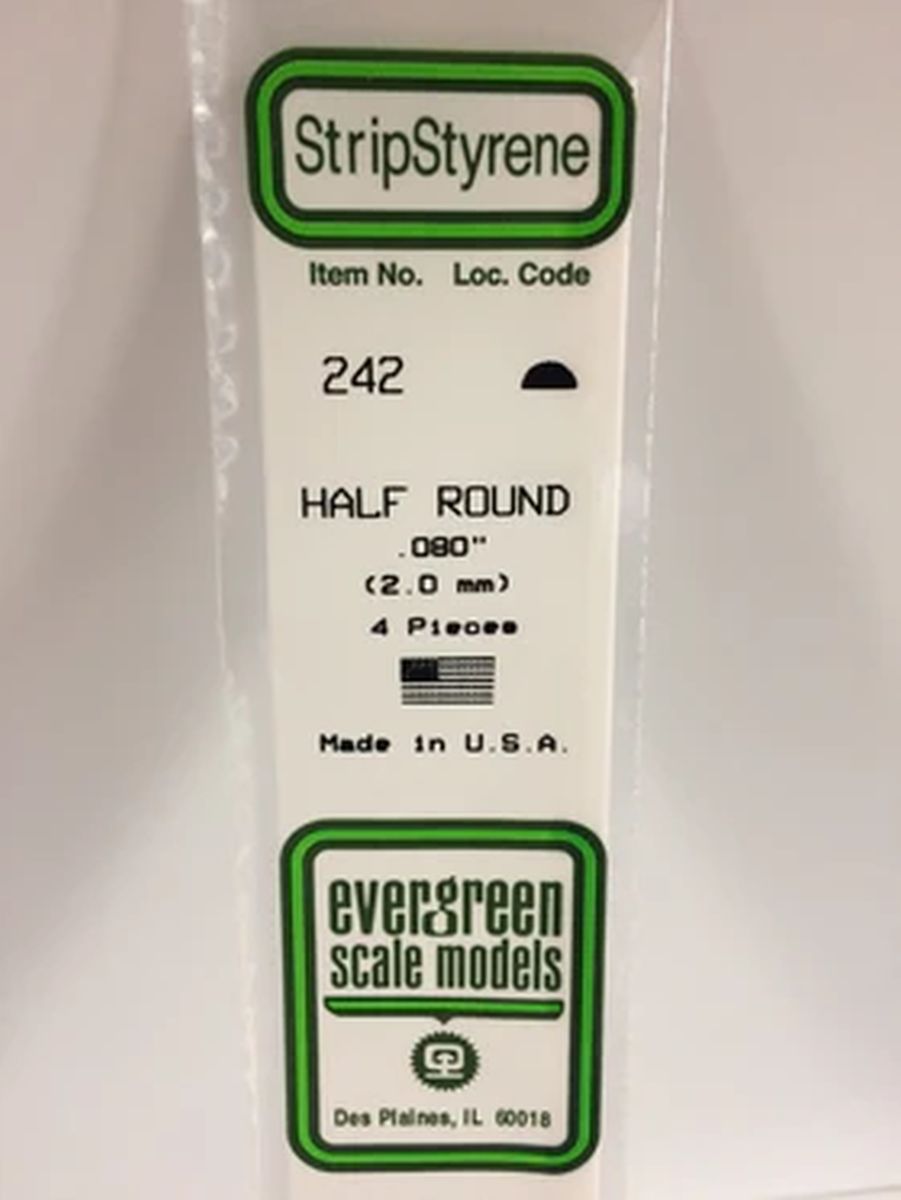 Evergreen Plastic 242 .080  Half Round (4)