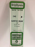 Evergreen Plastic 246 .030  Quarter Round (5)