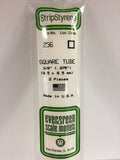 Evergreen Plastic 256 .375 (3/8 ) Sq. Tube (2)