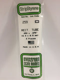 Evergreen Plastic 259 .250  x .375  Rect. Tube (2)