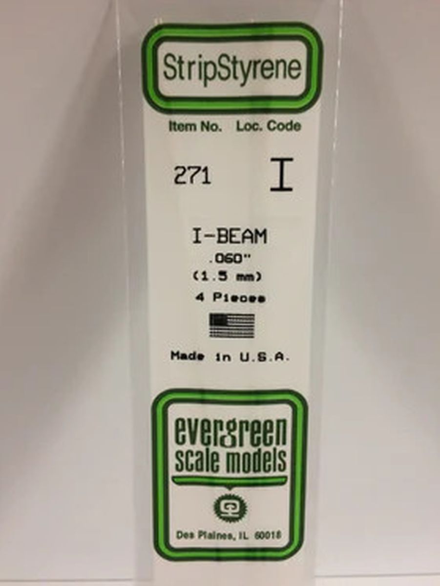 Evergreen Plastic 271 .060  I-Beam (4)