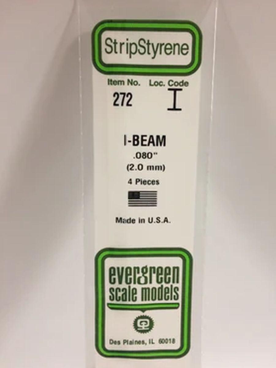 Evergreen Plastic 272 .080  I-Beam (4)