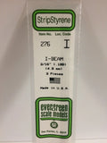 Evergreen Plastic 276 .188  (3/16 ) I-Beam (3)