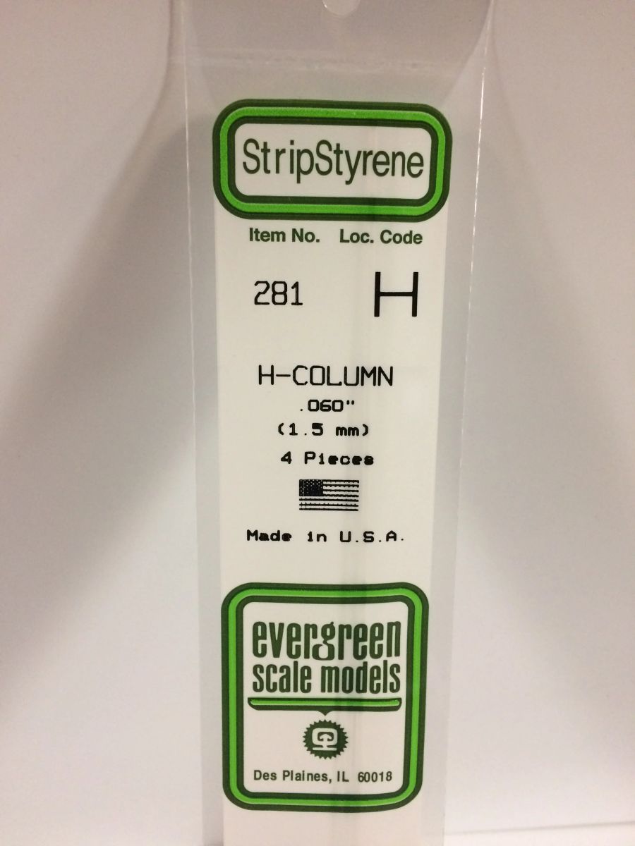 Evergreen Plastic 281 .060  H-Column (4)