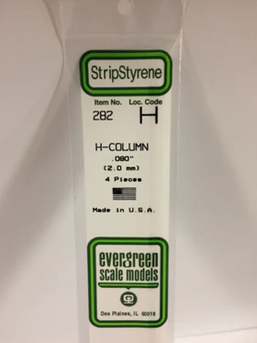 Evergreen Plastic 282 .800  H-Column (4)