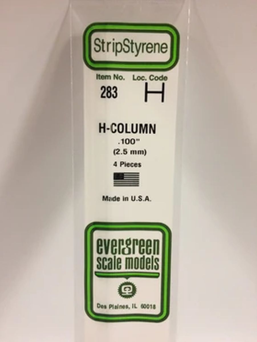 Evergreen Plastic 283 .100  H-Column (4)