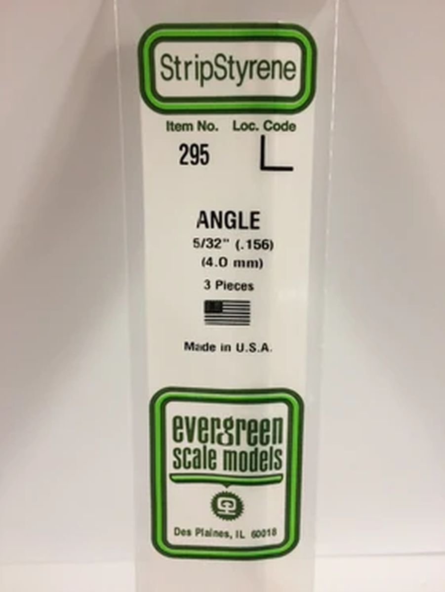 Evergreen Plastic 295 .156  Angle 5/32  (3)