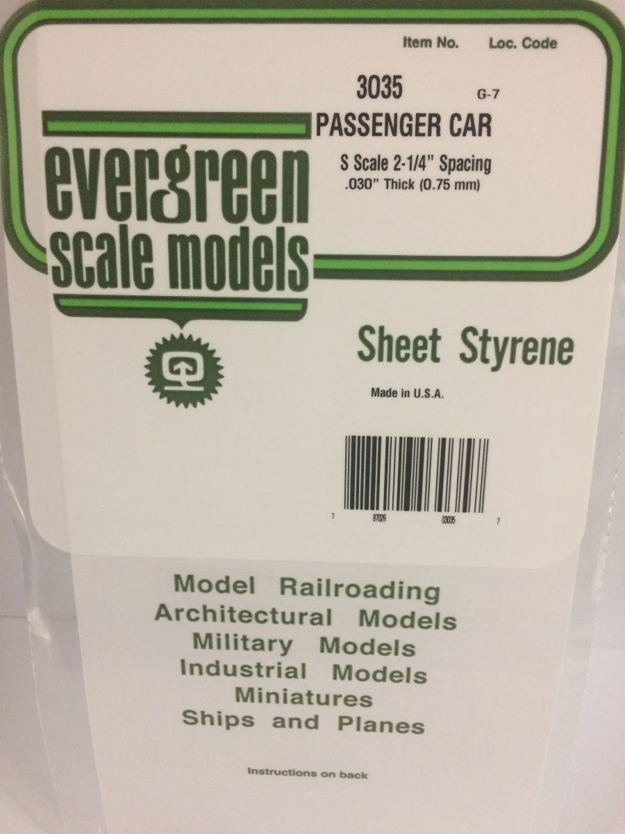 Evergreen Plastic 3035 S-Scale Siding