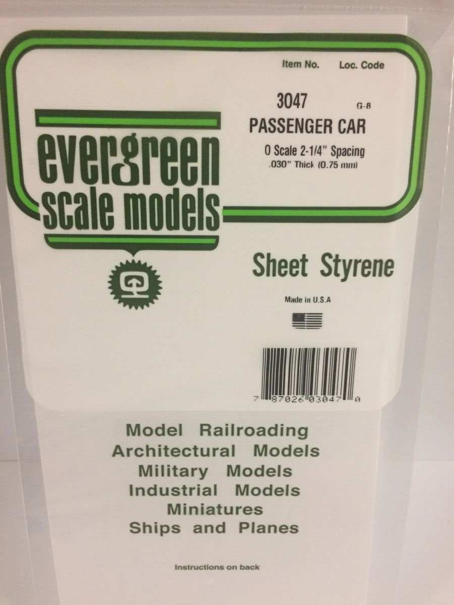 Evergreen Plastic 3047 O-Scale Siding
