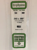 Evergreen Plastic 344 .040  x. 080  (15)