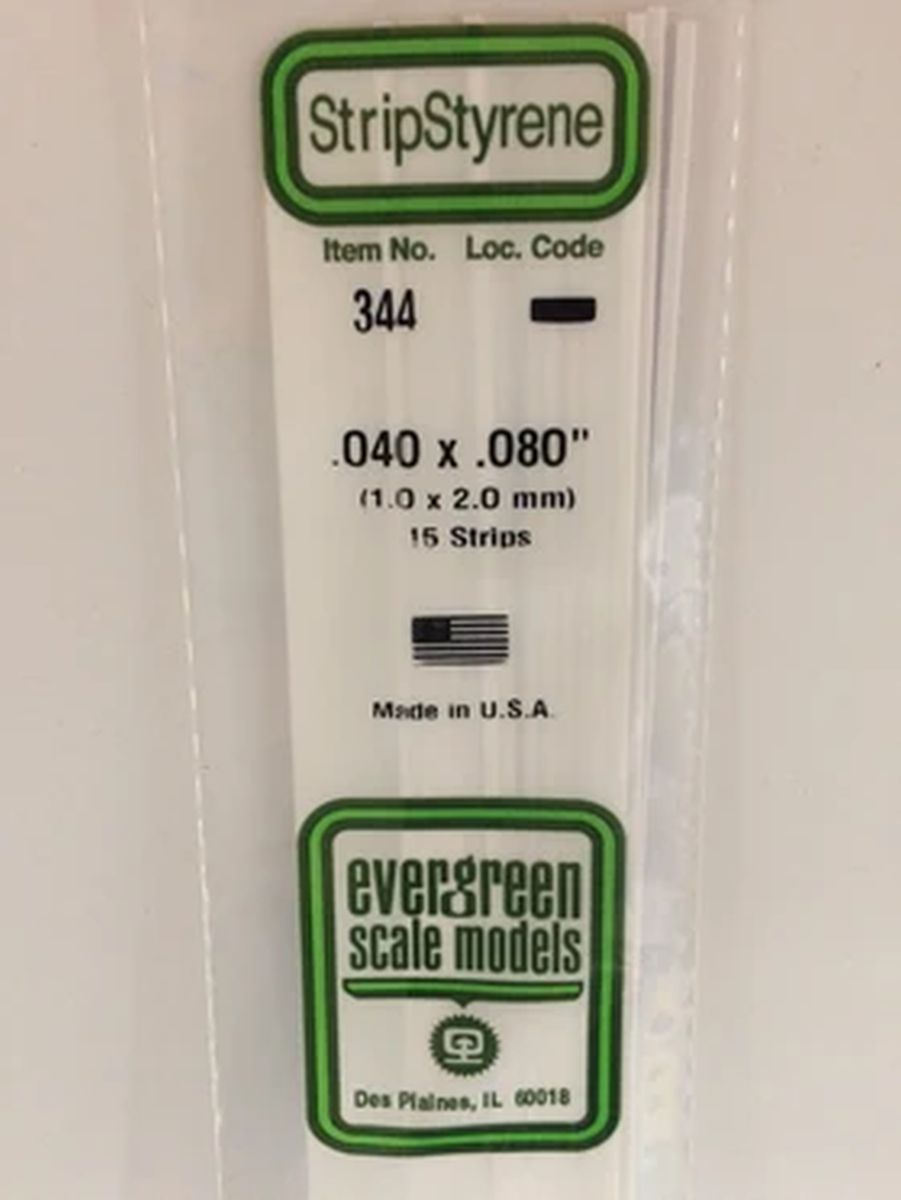 Evergreen Plastic 344 .040  x. 080  (15)