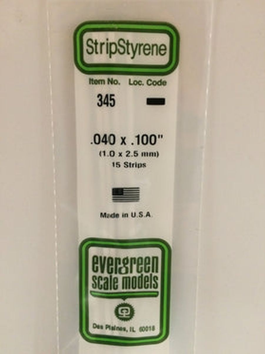 Evergreen Plastic 345 .040  x .100  (15)
