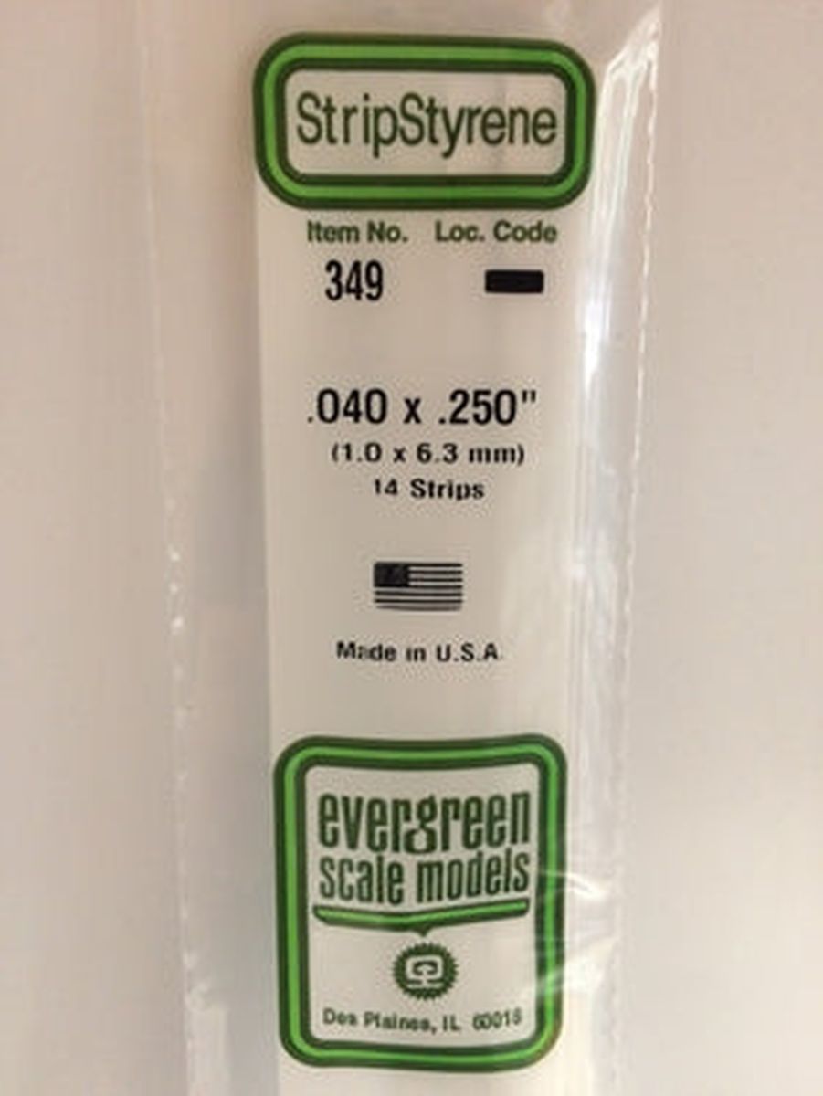 Evergreen Plastic 349 .040  x .250  (14)