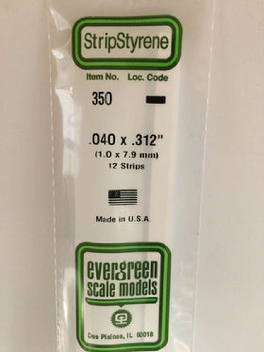 Evergreen Plastic 350 .040  x .312  (12)