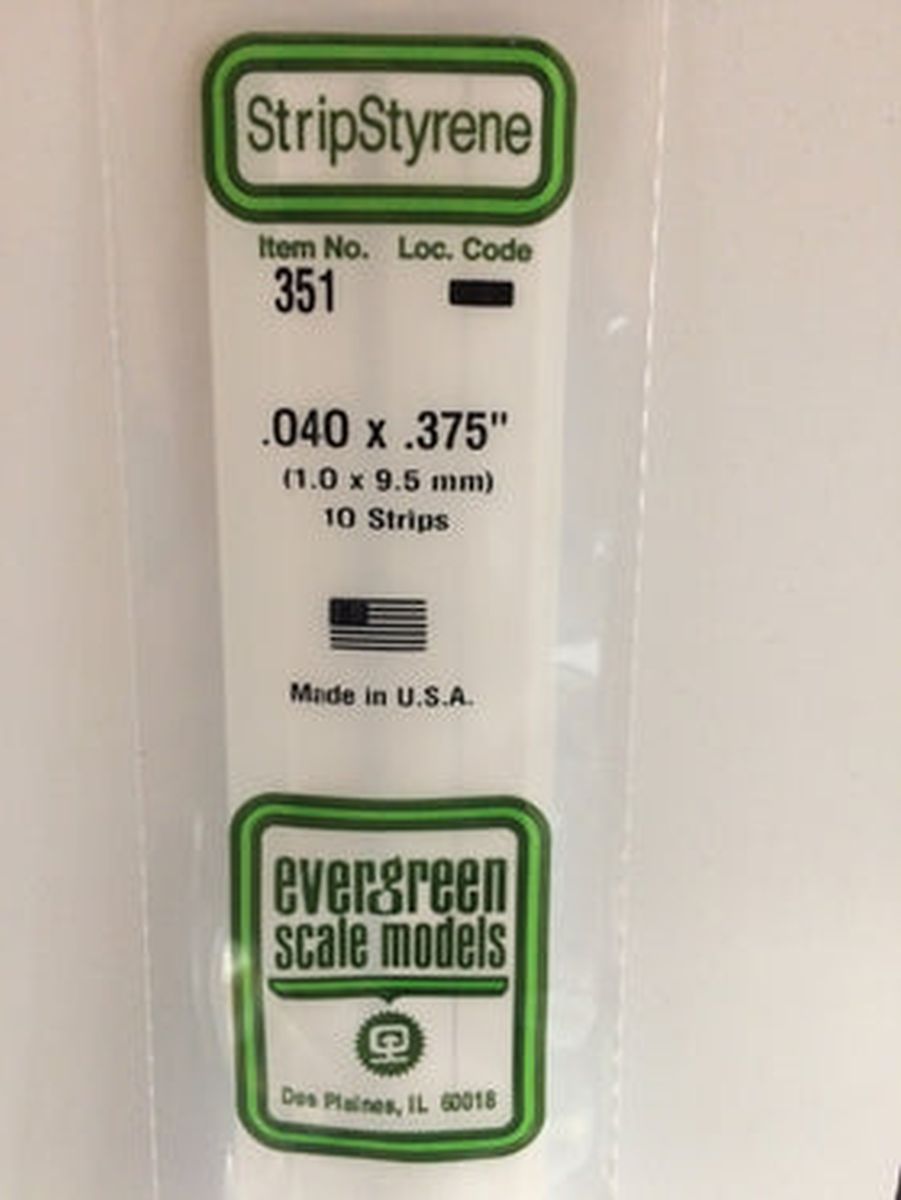 Evergreen Plastic 351 .040  x .375  (10)