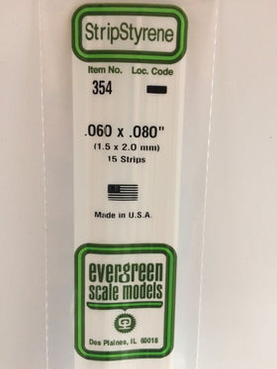 Evergreen Plastic 354 .060  x .080  (15)