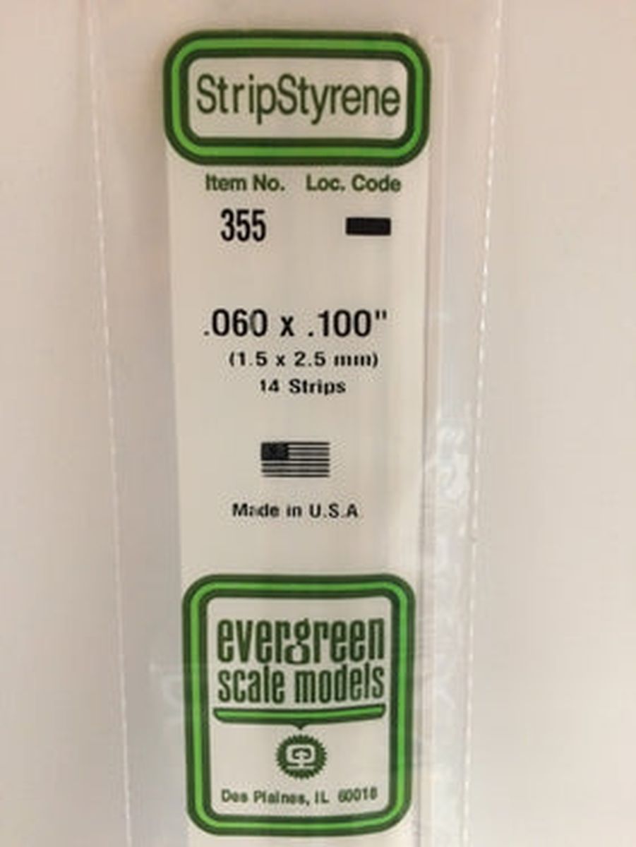 Evergreen Plastic 355 .060  x .100  (14)
