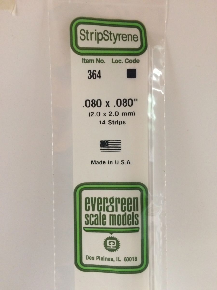 Evergreen Plastic 364 .080  x .080  (14)