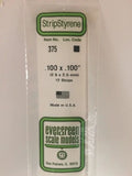 Evergreen Plastic 375 .100  x .100  (12)